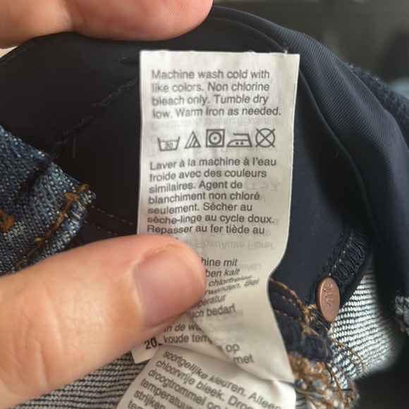 Madewell Cropped Skinny MATERNITY Jeans with Frayed Hem - Picture 7 of 7